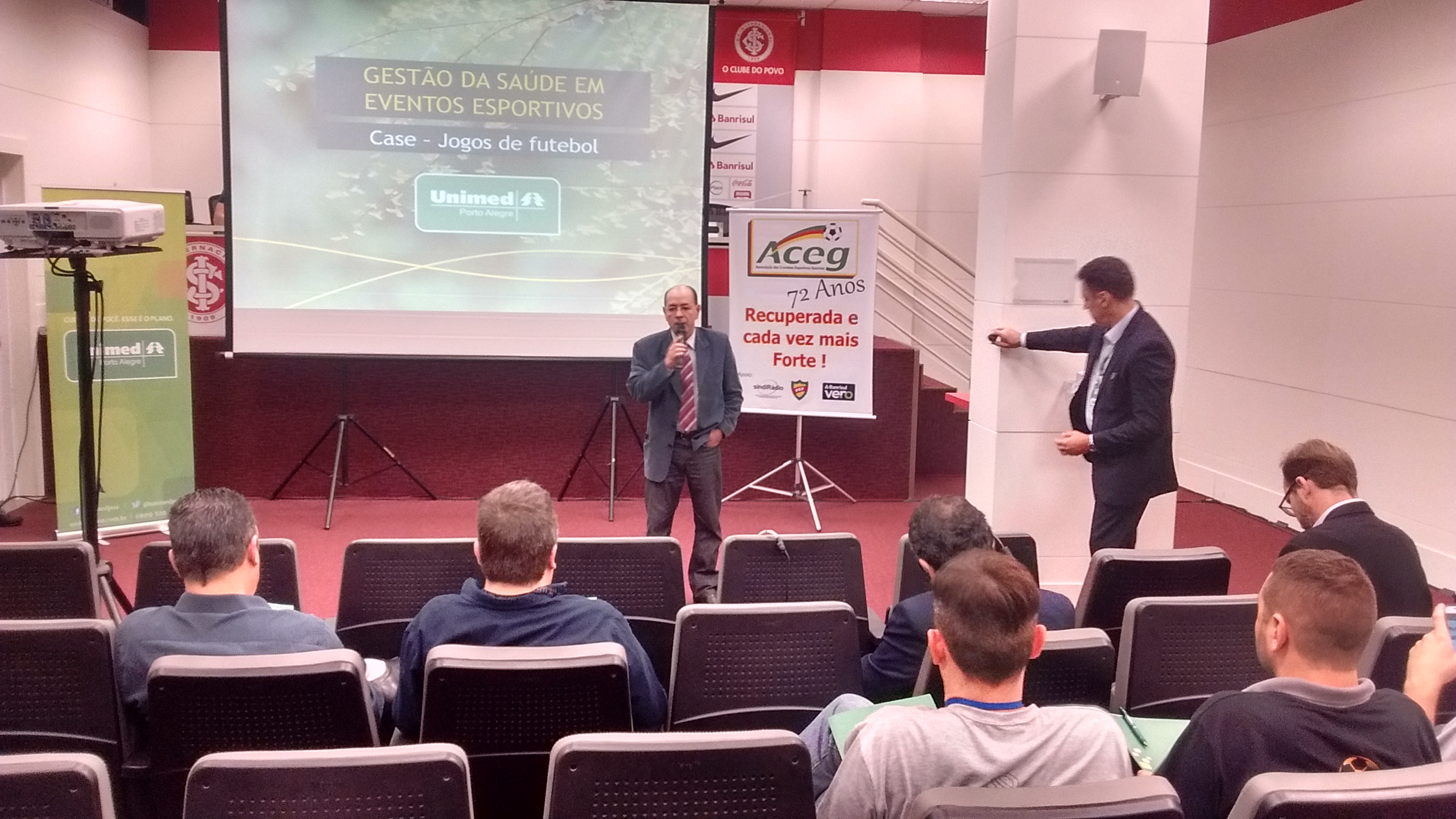 Aceg e Unimed POA apresentam ao cronistas esportivos seu trabalho em grandes eventos