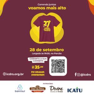 A Associação dos Cronistas Esportivos Gaúchos (ACEG) apoia o Instituto da Criança com Diabetes, na 27ª edição da Corrida para Vencer o Diabetes