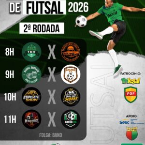 A bola vai rolar pela 2ª Rodada do Torneio ACEG 2026